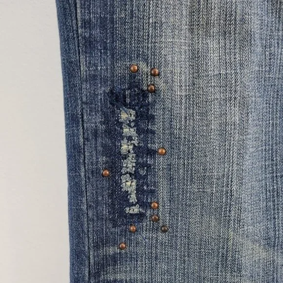 Zco premium embroidered floral vintage bootcut jeans Sz 13 - Picture 3 of 9